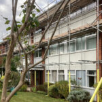 white front apartment building Leamington Spa